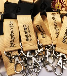 چاپ روبان گردن آویز دارای بست خرچنگی با چاپ اختصاصی